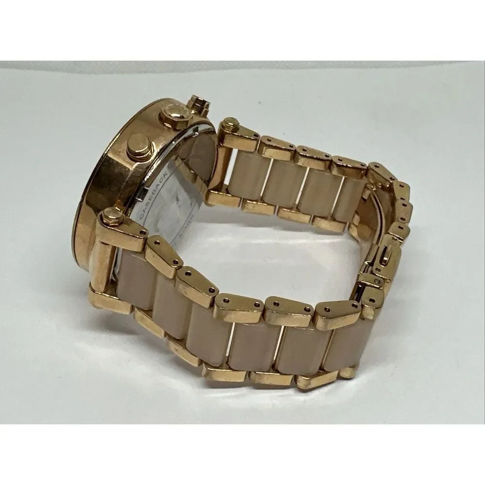 Michael Kors Parker MK5896 Women Rose Gold Analog Dial Quartz Wrist Watch NUL44